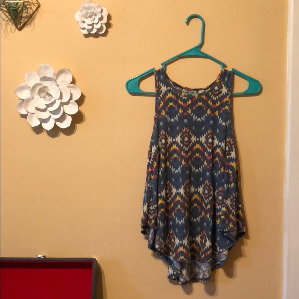 Ribbed Aztec Tank